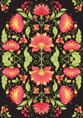 Gelenek motifi, fantezi çiçekleri