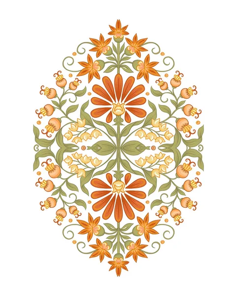 传统的木乃伊主题，幻想的花朵 — 图库矢量图片