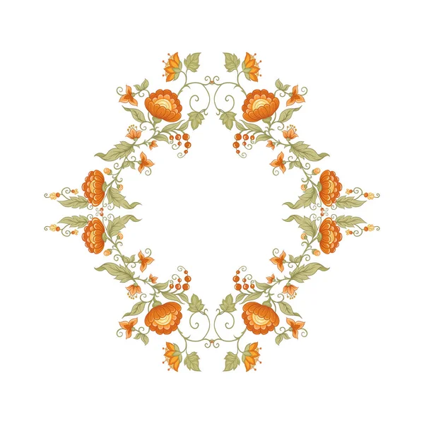 Традиційний кухольський мотив, фантастичні квіти — стоковий вектор