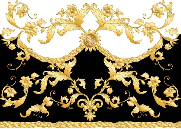 Patrón sin costuras, fondo en barroco — Archivo Imágenes Vectoriales