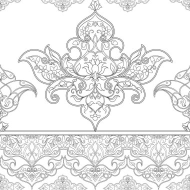 Doğu etnik motifi, geleneksel Müslüman süsü.