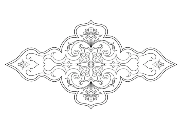 Motivo étnico oriental, ornamento musulmán tradicional . — Vector de stock