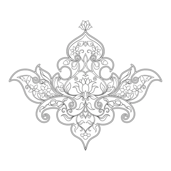 Motivo étnico oriental, ornamento musulmán tradicional . — Vector de stock