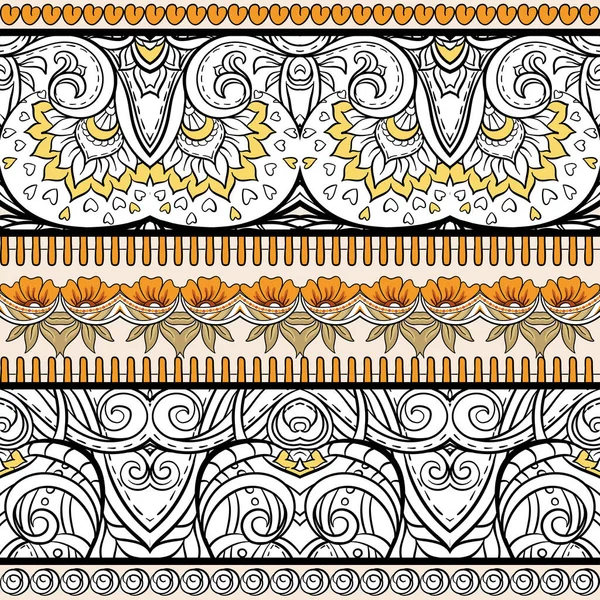 Seamless pattern, with traditional paisley. — Stock Vector