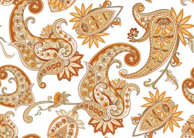 Geleneksel desenli desen. Çiçek vektörü