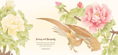 Sülün çiçekli şakayık ağacı dalı