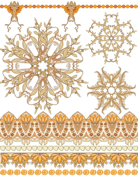 Muster mit traditionellem Paisley. Blütenvektor — Stockvektor