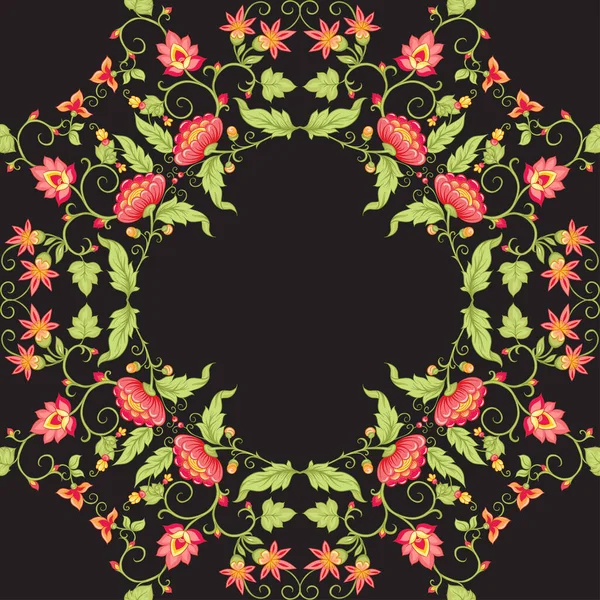 Могольский мотив, фэнтези-цветы — стоковый вектор