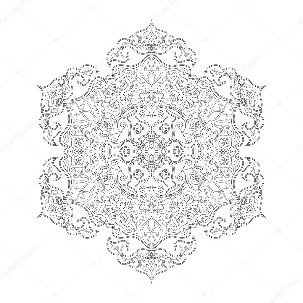 Eastern ethnic motif, traditional muslim ornament.