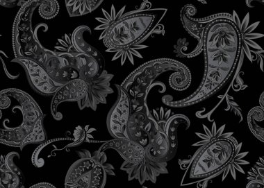 Kusursuz desen, geleneksel şal desenli arka plan.