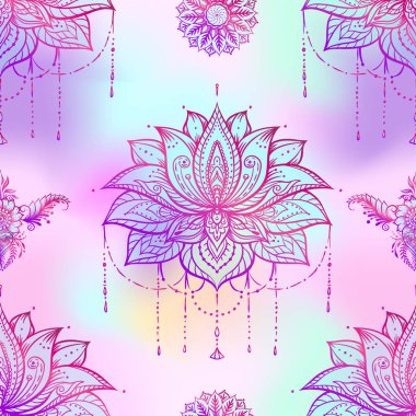 Süslü Lotus çiçeği.