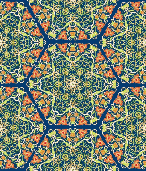 Motif floral arabe sans couture. Fond islamique arabe traditionnel — Image vectorielle