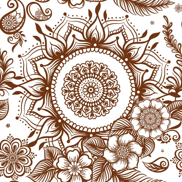 Composiciones de estilo étnico oriental, mehendi . — Vector de stock