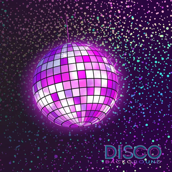 Bola de disco. Fondo discográfico . — Vector de stock