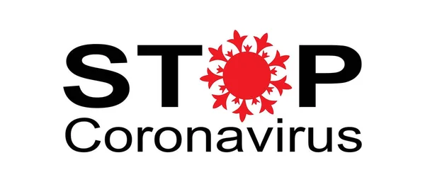 Arrêtez l'affiche du coronavirus. Corona virus maladie covid-19 signe . — Image vectorielle