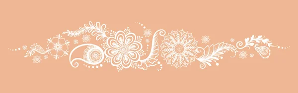 Eastern ethnic style compositions, mehendi — Stock Vector