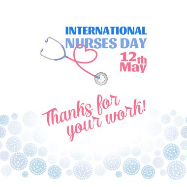International nurses day 12 may poster clipart