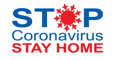 Coronavirus posterini durdurun. Corona virüsü hastalığı covid-19 işareti.
