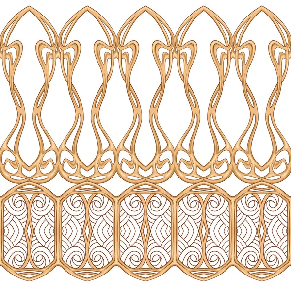 Motif sans couture, fond dans le style art nouveau — Image vectorielle