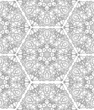 Arap çiçeklerinin dikişsiz deseni. Geleneksel Arap İslami arkaplanı