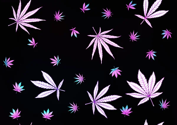 Cannabis hojas patrón sin costura, fondo. — Vector de stock