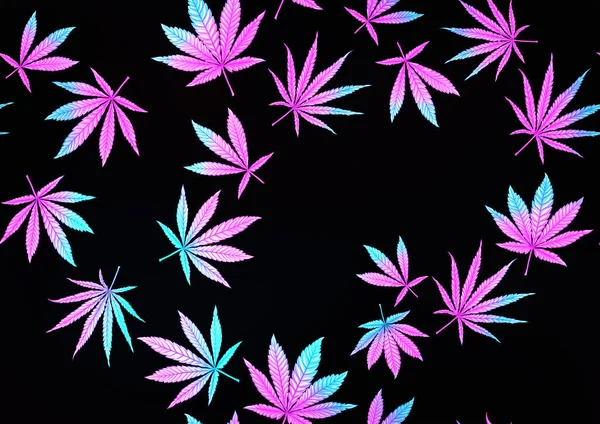 Cannabis foglie modello senza soluzione di continuità, sfondo. — Vettoriale Stock