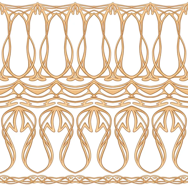 Sömlös mönster, bakgrund i art nouveau stil — Stock vektor