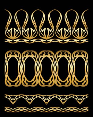 Kusursuz sınırlar. Renkli vektör illüstrasyonu