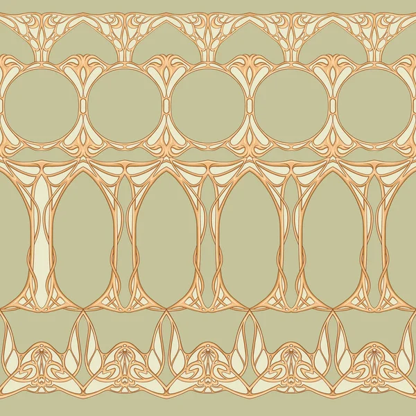 Naadloos patroon, achtergrond in art nouveau stijl — Stockvector