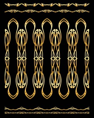 Kusursuz sınırlar. Renkli vektör illüstrasyonu