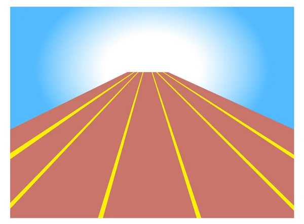 trackway a road to the future design illustration on white background