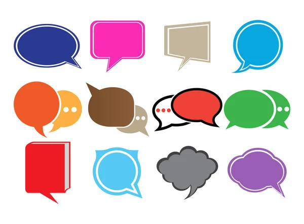 Sprechblasen Chat Symbole Und Sprechen Form Für Logo Design Frage — Stockfoto