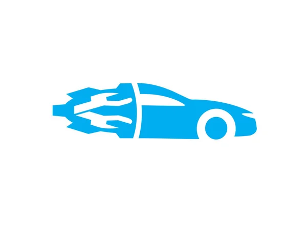 Автомобільний Механічний Дизайн Фіксації Символу Автомобіля Ілюстрація Білому Тлі — стокове фото