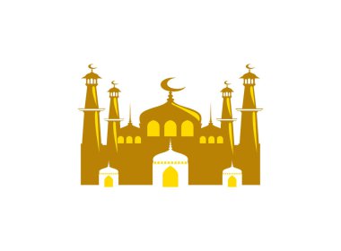 Cami simgesi beyaz arkaplanda izole edilmiş, Cami Simgesi, Cami simgesi moda, ve modern cami simgesi logo, web, basit işaret. Grafik ve web tasarımı için cami simgesi düz illüstrasyon.