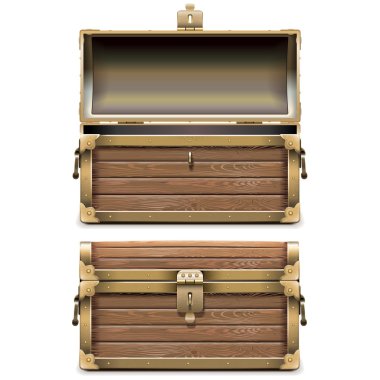 Vektör boş eski göğüs