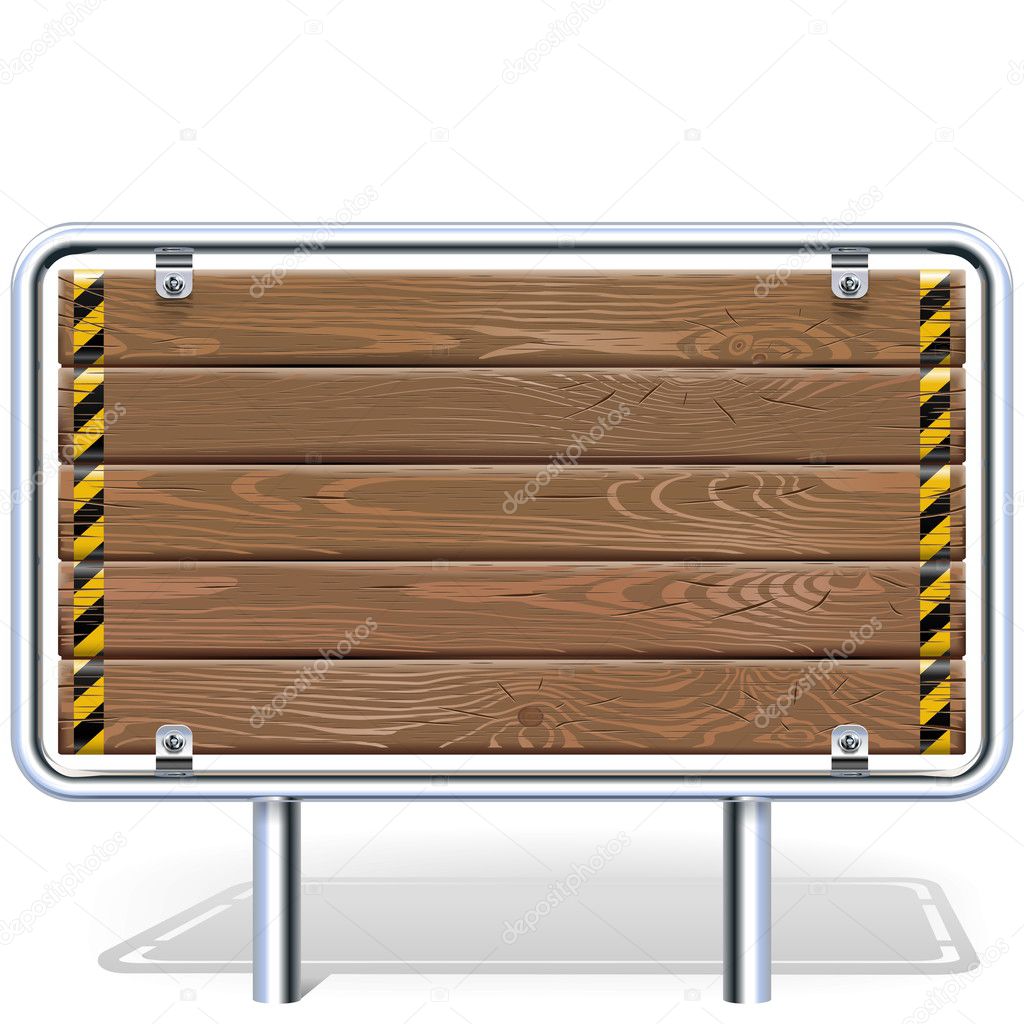 Vector Wooden Industrial Billboard