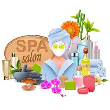 Vektör kadın Spa Salonu