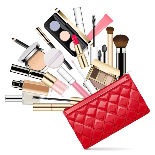 Vector Makeup Bag — Stock Vector
