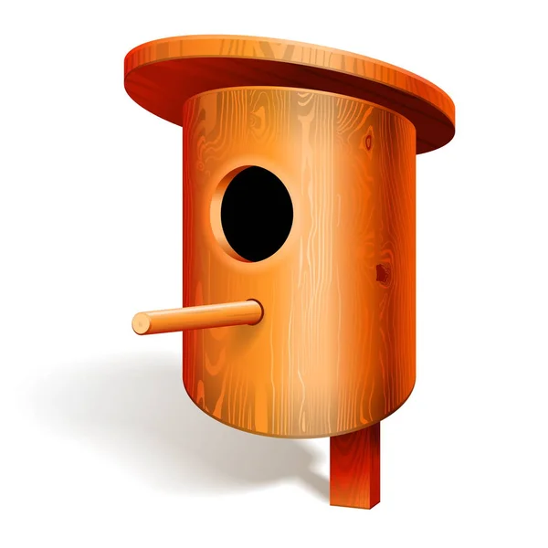 Vector houten Birdhouse — Stockvector