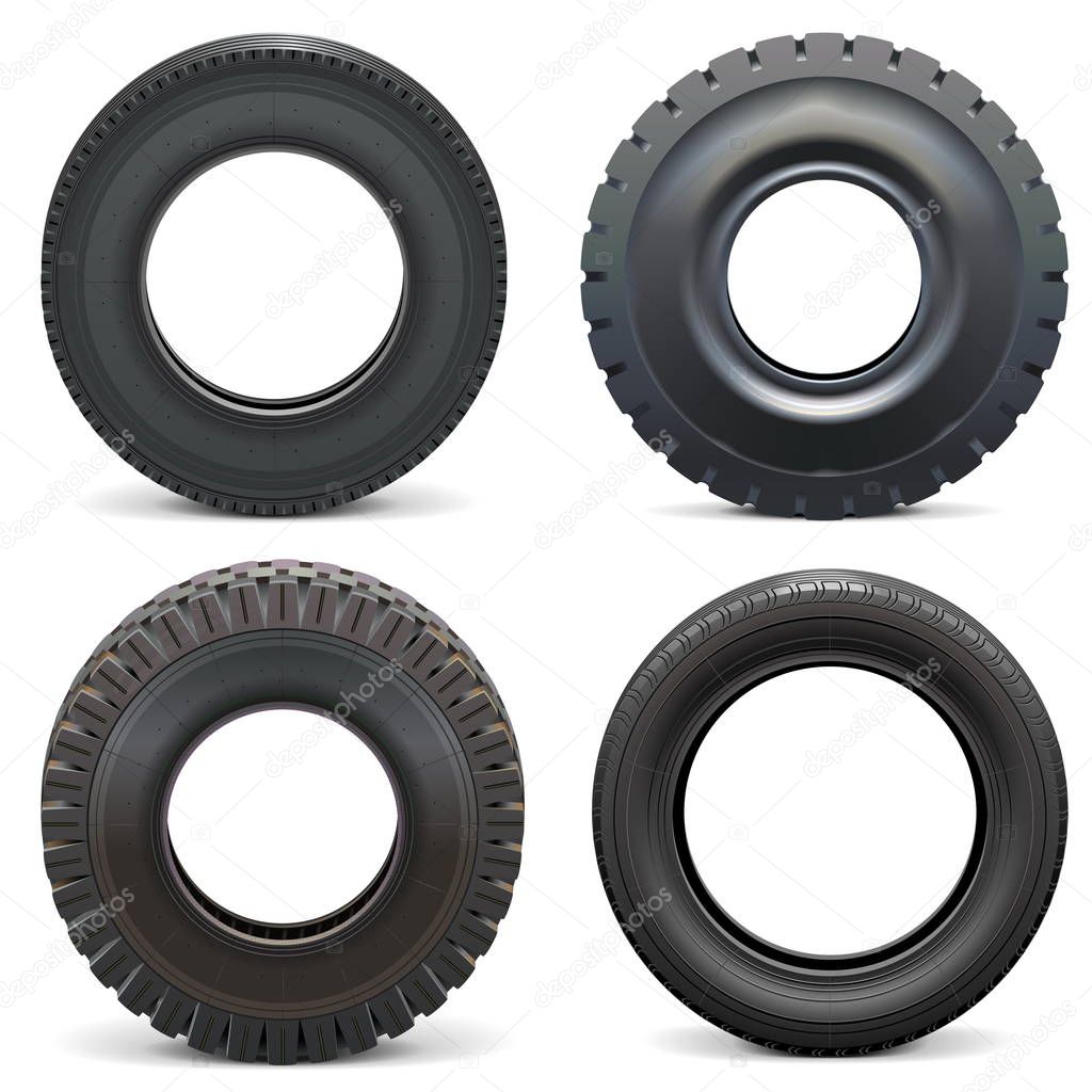 Vector Rubber Tires