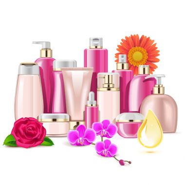 Vektör çiçek kozmetik