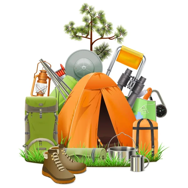 Tienda de camping vectorial — Vector de stock