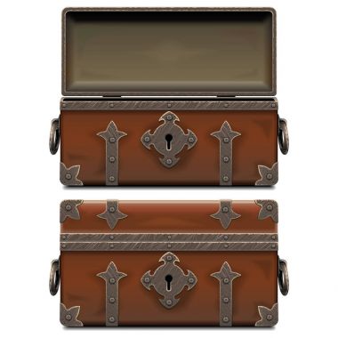 Vektör boş eski korsan sahte göğüs