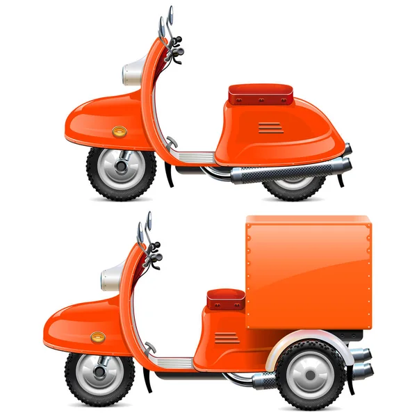 Vektör turuncu scooter — Stok Vektör