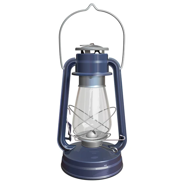 Векторная Керосиновая Лампа Белом Фоне — стоковый вектор