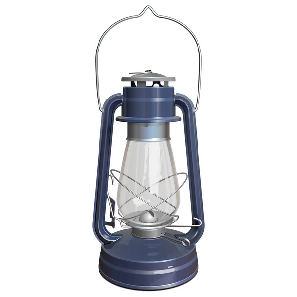 Lampe Vectorielle Kérosène Isolée Sur Fond Blanc — Image vectorielle