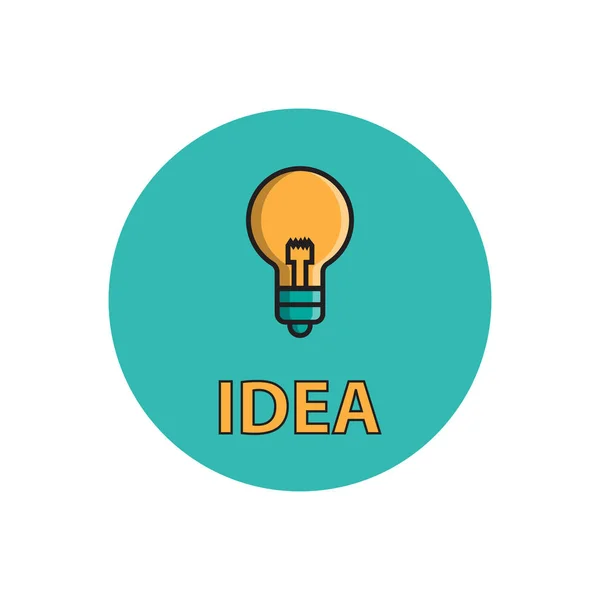 Idea con el icono de la lámpara vector de ilustración — Vector de stock
