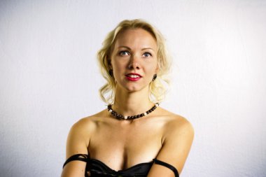 sevimli sarışın kız