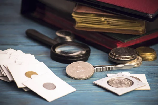 Silver antique coin — Stock Photo, Image