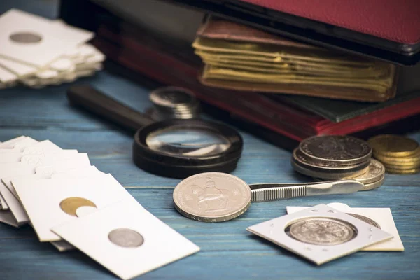 Silver antique coin — Stock Photo, Image